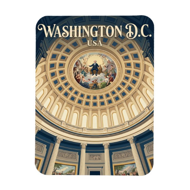 Magnet Flexible La rotonde du Capitole des États-Unis (Vertical)