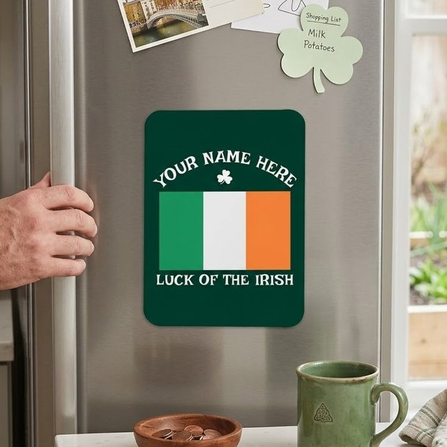 Magnet Flexible La Saint-Patrick Drapeau de l'Irlande Nom personna (Créateur téléchargé)