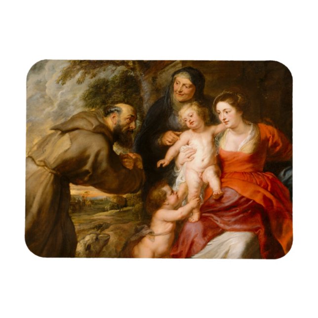 Magnet Flexible La Sainte Famille avec les saints (Horizontal)