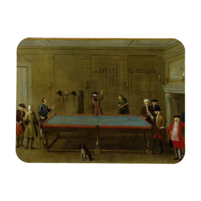 Magnet Flexible La salle de billard (huile sur toile) (Horizontal)
