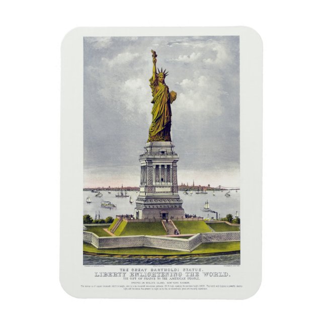 Magnet Flexible La Statue de la Liberté, La Grande Statue de Barth (Vertical)