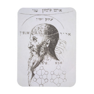 Magnet Flexible La tête d'Adam Kadmon, copie d'une illustration f