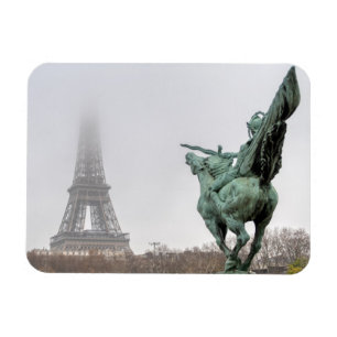 Magnet Flexible La tour Eiffel et la statue de Bir-hakeim par jour