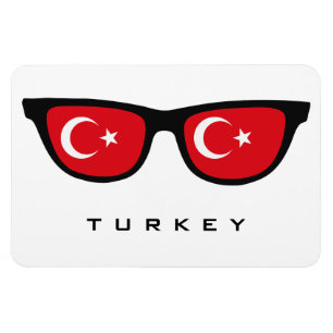 Magnet Flexible La Turquie ombrage le texte et l'aimant faits sur
