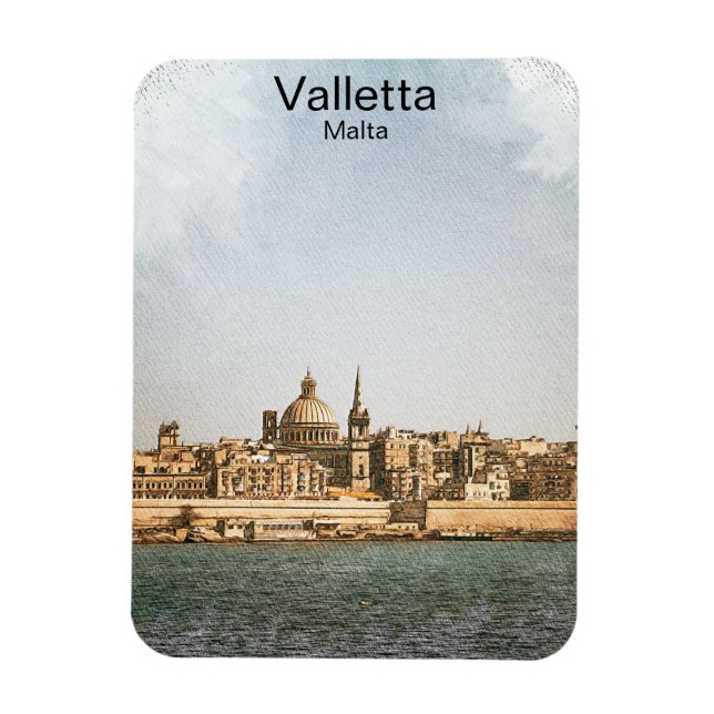 Magnet Flexible La Valette Malte Méditerranée (Vertical)