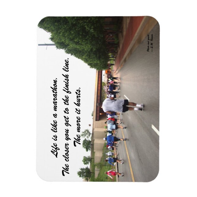 Magnet Flexible La vie est comme un aimant marathon (Vertical)