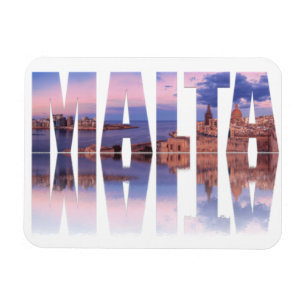 Magnet Flexible La vieille ville de La Valette et le port Malte te