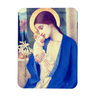 Magnet Flexible La Vierge Marie et l'Enfant Jésus grâce de la Rena