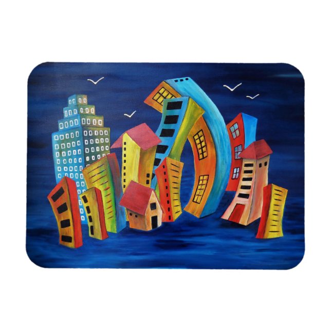 Magnet Flexible La ville flottante (Horizontal)