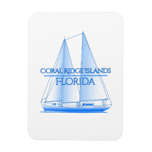 Magnet Flexible La voile nautique côtière des îles Coral Ridge