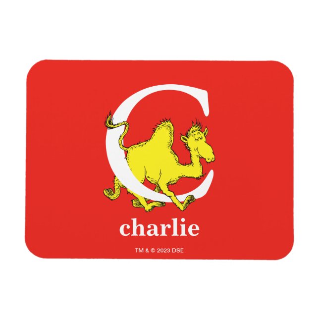 Magnet Flexible L'ABC de Dr Seuss : Lettre C - Blanc | Ajoutez vot (Horizontal)