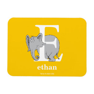 Magnet Flexible L'ABC de Dr Seuss : Lettre E - Blanc   Ajoutez vot