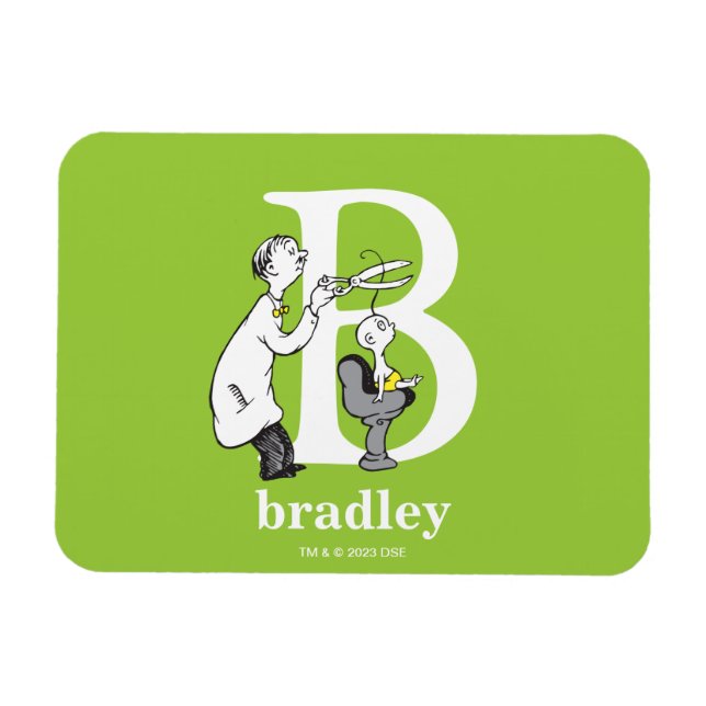 Magnet Flexible L'ABC du Dr Seuss : Lettre B - Blanc | Ajoutez vot (Horizontal)
