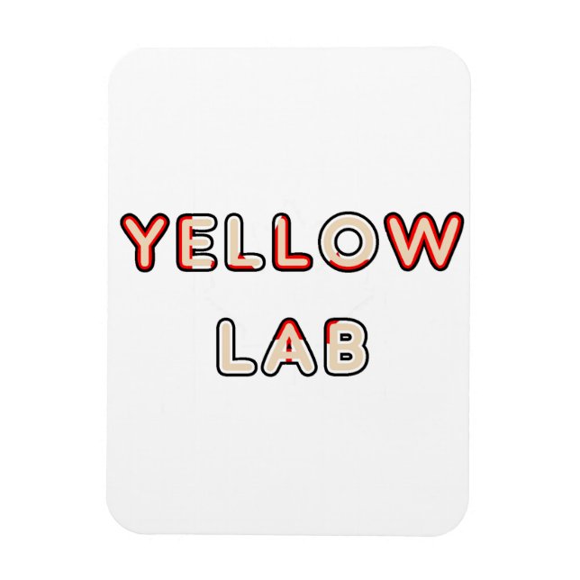 Magnet Flexible labo jaune Canadien-Drapeau dans le nom (Vertical)
