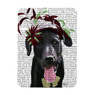 Magnet Flexible Labrador Noir Avec Fascinateur Vert
