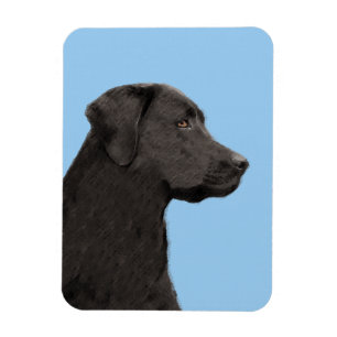 Magnet Flexible Labrador Retriever Black Peinture Original Chien A