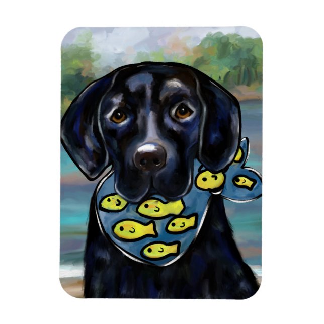 Magnet Flexible Labrador Retriever noir (Vertical)