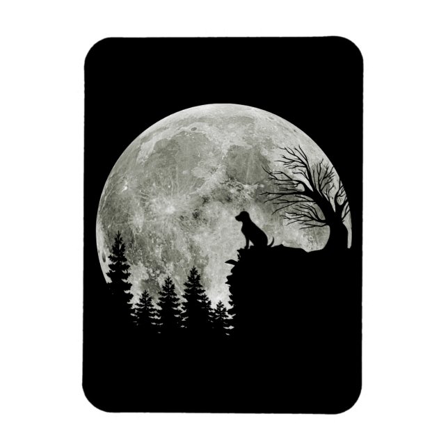 Magnet Flexible Labrador Retriever On Mountain Halloween Graphic (Vertical)