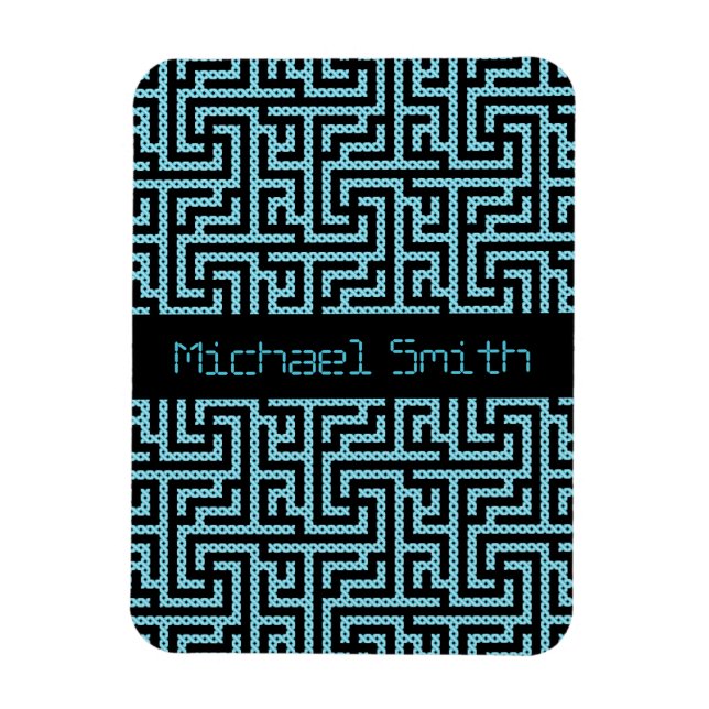 Magnet Flexible Labyrinthe bleu et noir (Vertical)