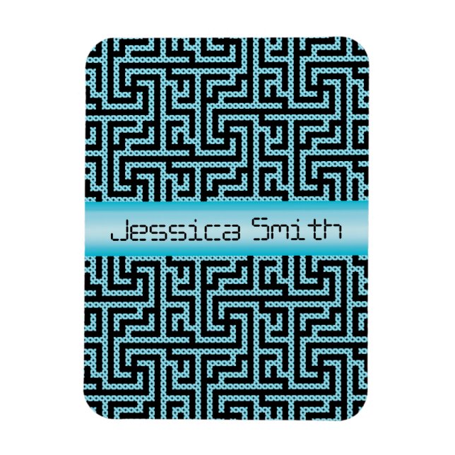 Magnet Flexible Labyrinthe bleu et noir (Vertical)