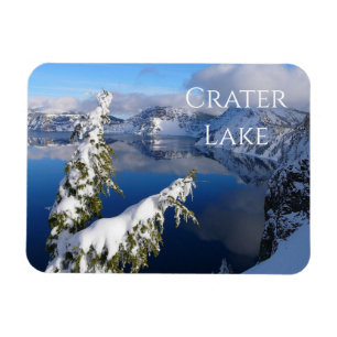 Magnet Flexible Lac Crater, hiver, Parc national, Oregon