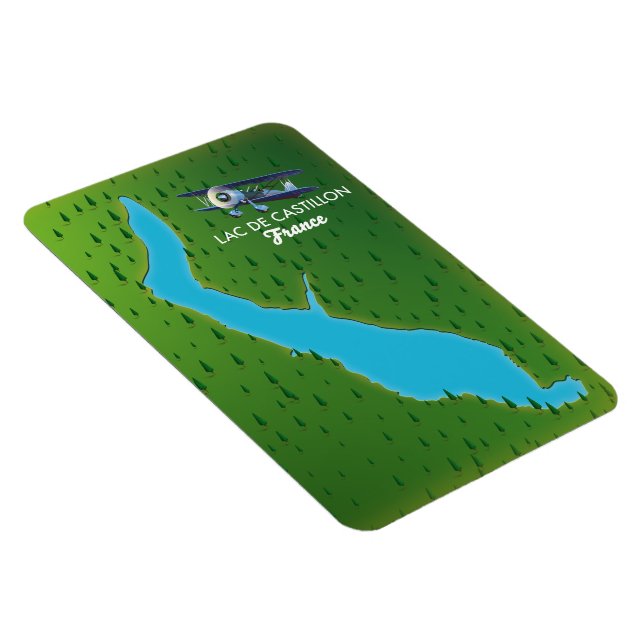 Magnet Flexible Lac de Castillon carte de France (Côté Droit)