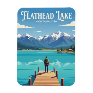 Magnet Flexible Lac Flathead États-Unis