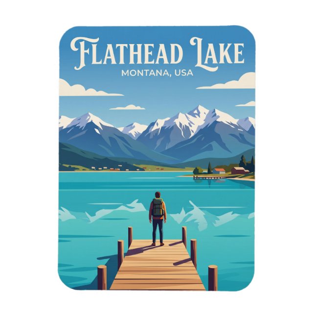 Magnet Flexible Lac Flathead États-Unis (Vertical)