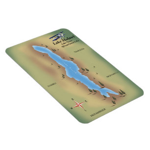 Magnet Flexible Lac Malawi, carte de voyage affiche impression
