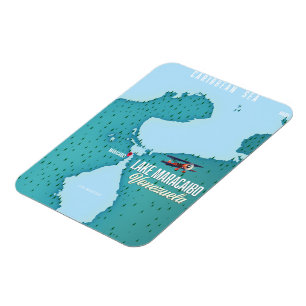 Magnet Flexible Lac Maracaibo, Venezuela carte de navigation.