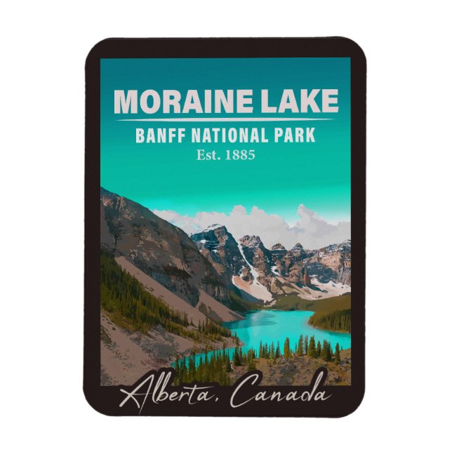 Magnet Flexible Lac Moraine Alberta Parc national du Canada Banff (Vertical)