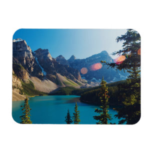 Magnet Flexible Lac moraine du coucher du soleil d'été, Canada