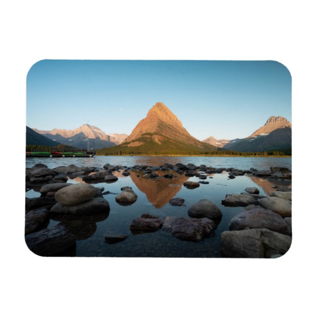 Magnet Flexible Lac Mountain | Parc national du Glacier (Horizontal)