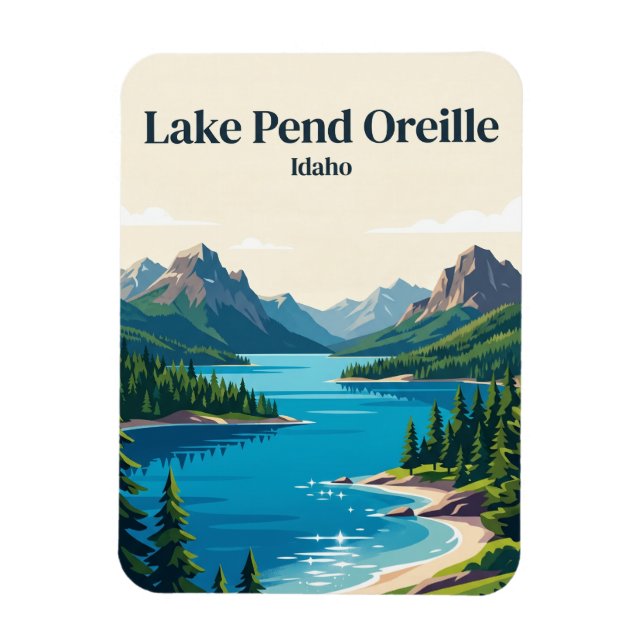 Magnet Flexible Lac Pend Oreille Idaho (Vertical)