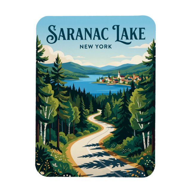Magnet Flexible Lac Saranac États-Unis (Vertical)