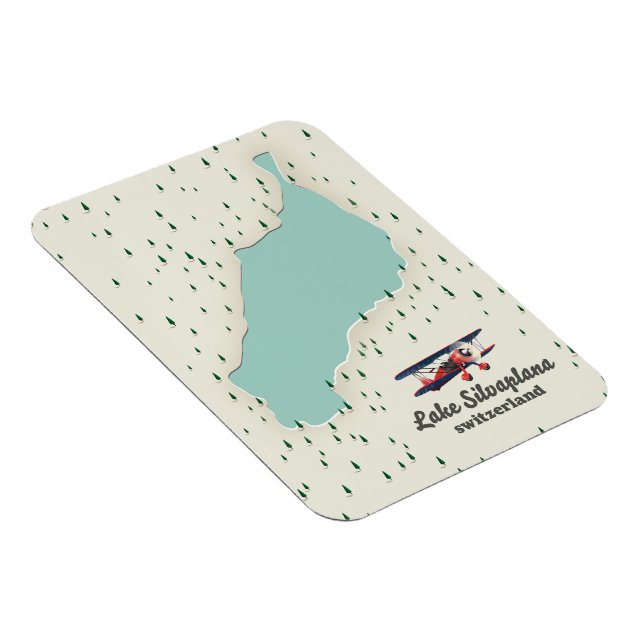 Magnet Flexible Lac Silvaplana Suisse. (Côté Droit)