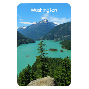 Magnet Flexible Lac Turquoise de Snowy Mountain à Washington