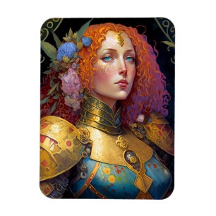 Magnet Flexible Lady Knight Warrior Armor Imaginaire Art
