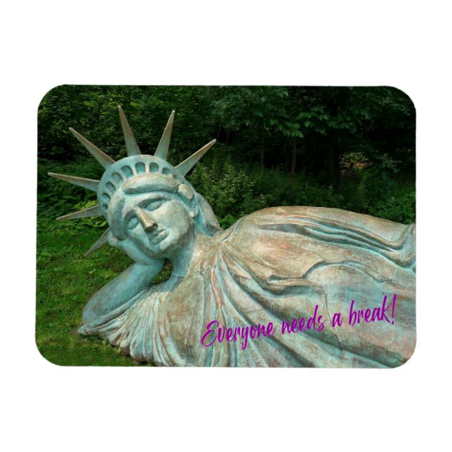 Magnet Flexible Lady Liberty prend une pause - aimant photo (Horizontal)