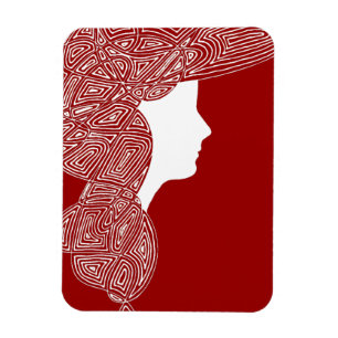 Magnet Flexible Lady Red