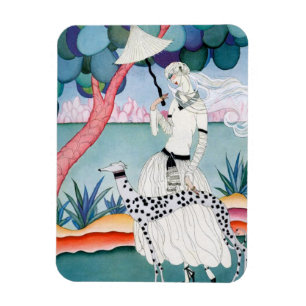 Magnet Flexible Lady with Dalmatian Dog - Helen Dryden