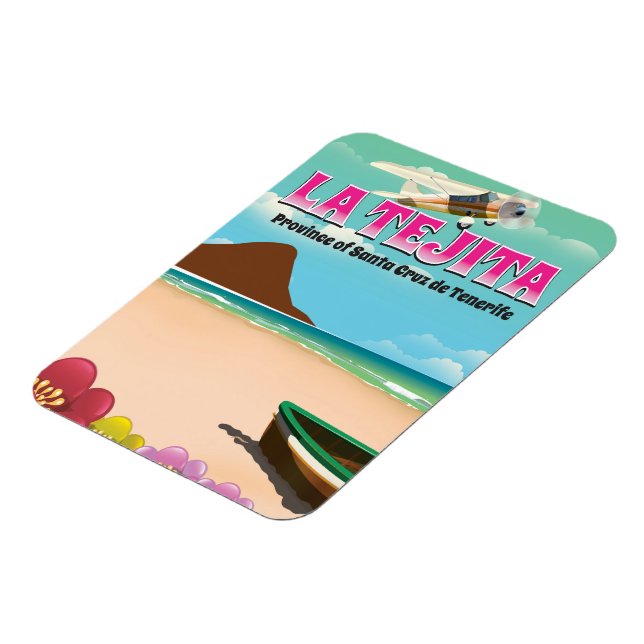 Magnet Flexible L'affiche de voyage de plage de La Tejita Tenerife (Côté Gauche)