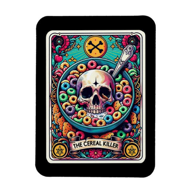 Magnet Flexible L'aimant de la carte Tarot Céréale Killer (Vertical)