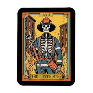 Magnet Flexible L'aimant de la carte Tarot Firefighter