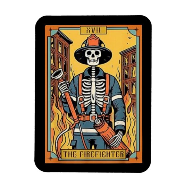 Magnet Flexible L'aimant de la carte Tarot Firefighter (Vertical)