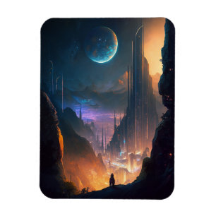 Magnet Flexible L'aimant de la ville futuriste de science-fiction