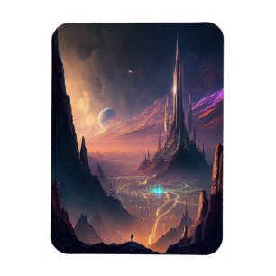Magnet Flexible L'aimant de la ville futuriste de science-fiction