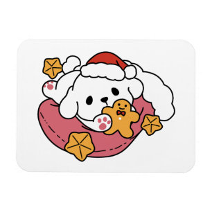 Magnet Flexible Laisser la joie des fêtes - Noël de chien mignon