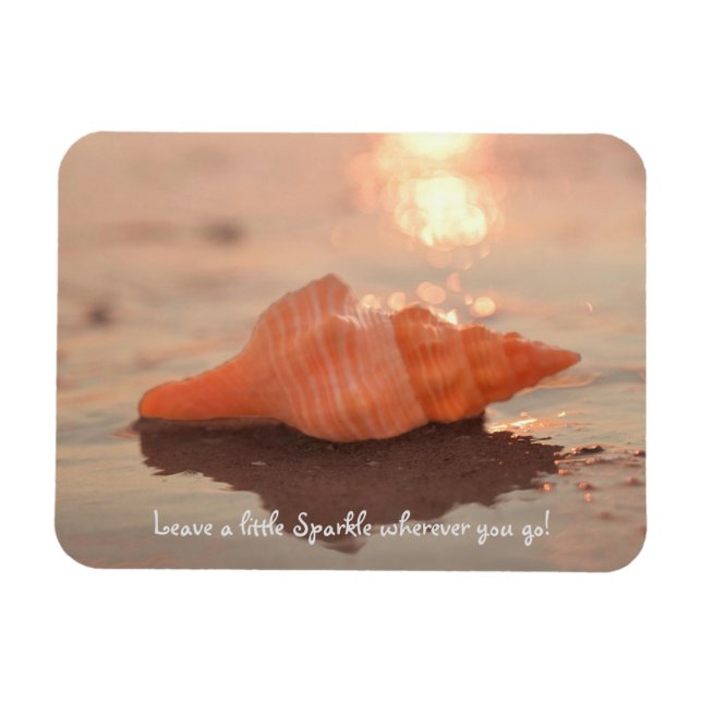 Magnet Flexible Laissez une petite carte en coquille de conque Che (Horizontal)