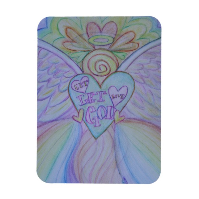 Magnet Flexible Laissons l'amour, laissez Dieu Rainbow Angel Magne (Vertical)